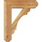 Ekena Millwork Olympic Craftsman Rough Sawn Bracket w/ Offset Brace, Western Red Cedar, 6"W x 18"D x 22"H BKT0604X18X22OLY04RWR - alternate 3
